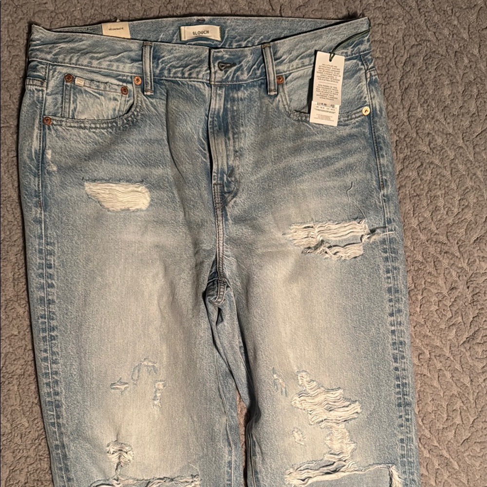 Blue Distressed Women's Jeans